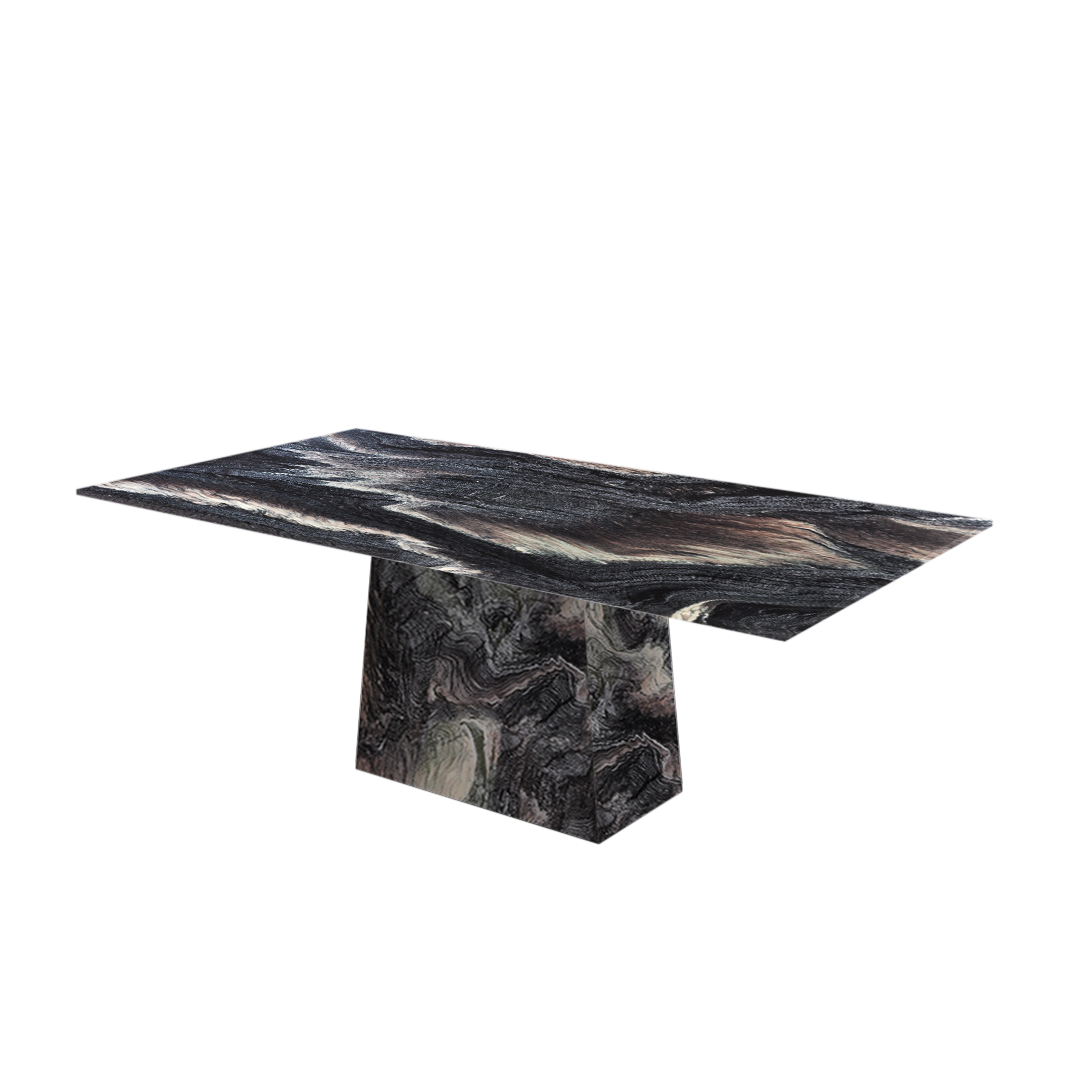 7ft Rectangular Kinawa Natural Marble Dining Table