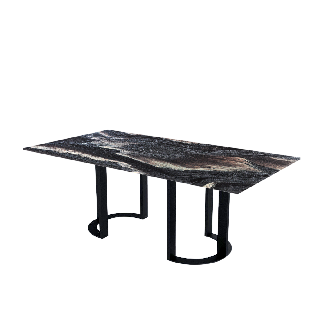 7ft Rectangular Kinawa Natural Marble Dining Table