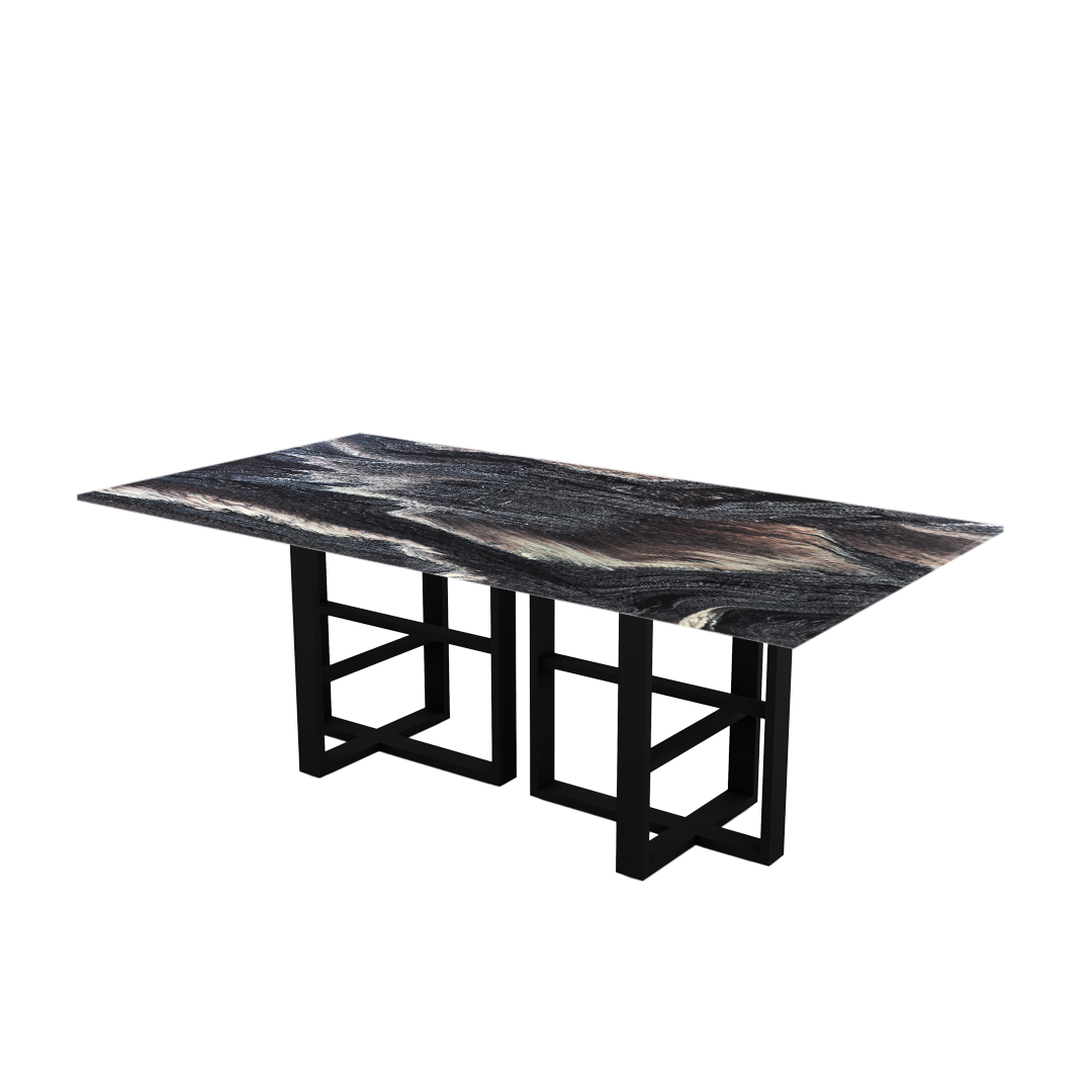 7ft Rectangular Kinawa Natural Marble Dining Table