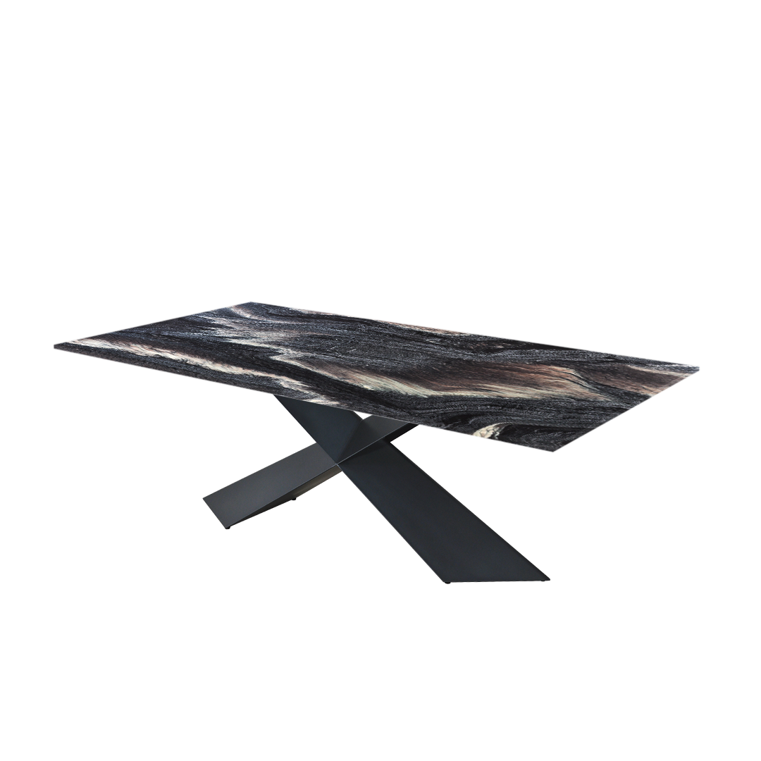 7ft Rectangular Kinawa Natural Marble Dining Table
