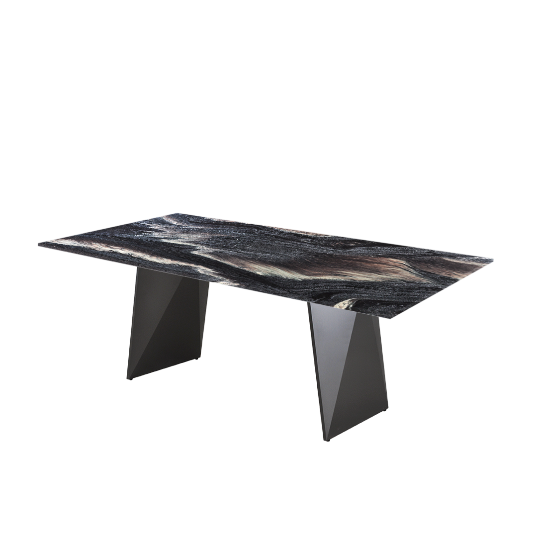 7ft Rectangular Kinawa Natural Marble Dining Table
