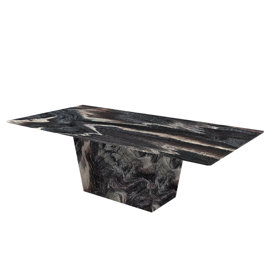 8ft Rectangular Kinawa Natural Marble Dining Table