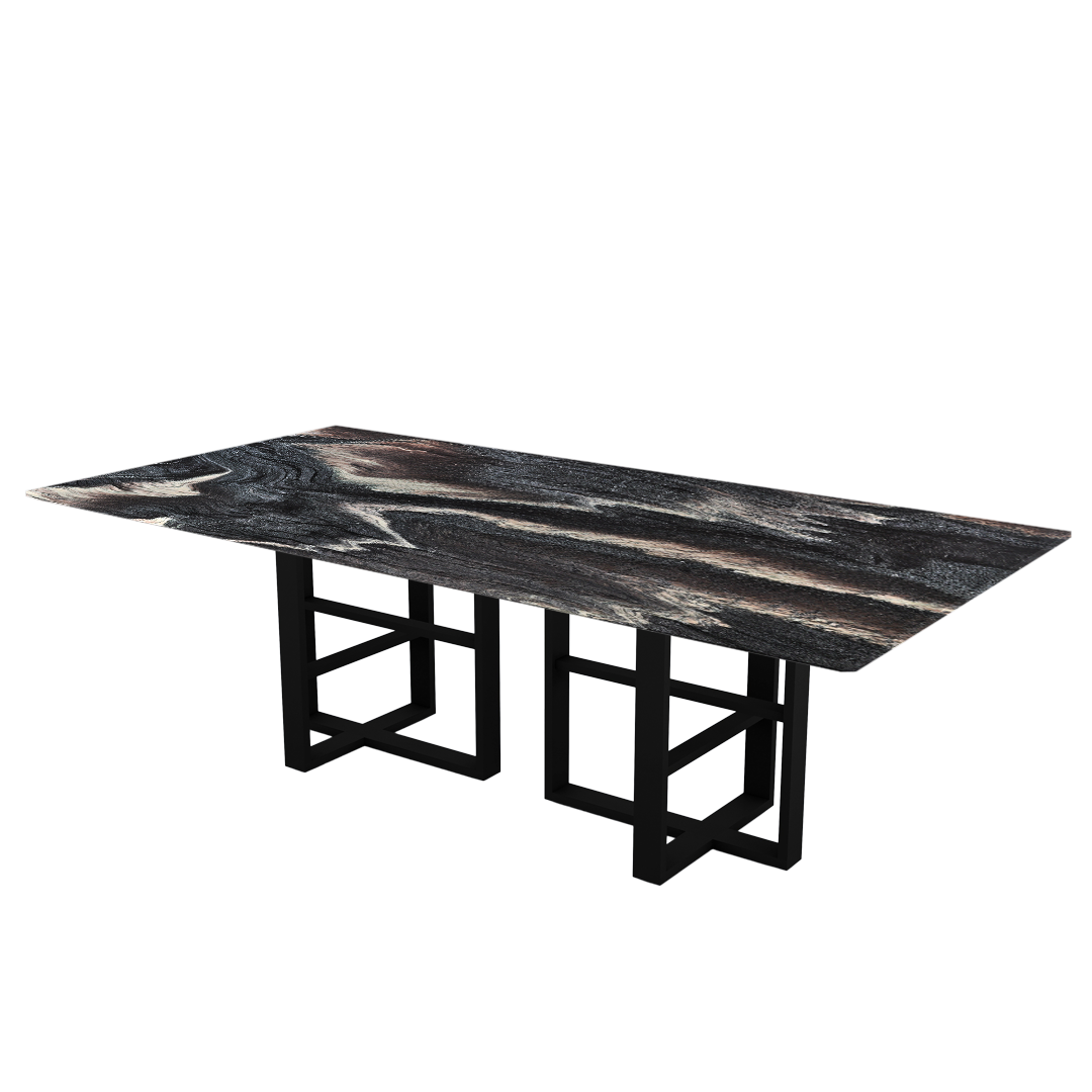 8ft Rectangular Kinawa Natural Marble Dining Table