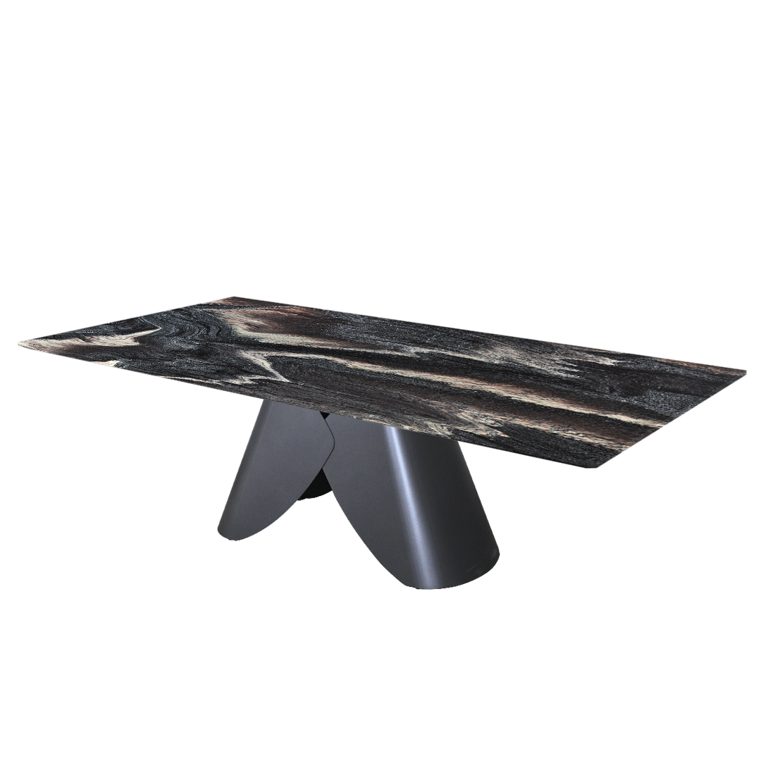 8ft Rectangular Kinawa Natural Marble Dining Table