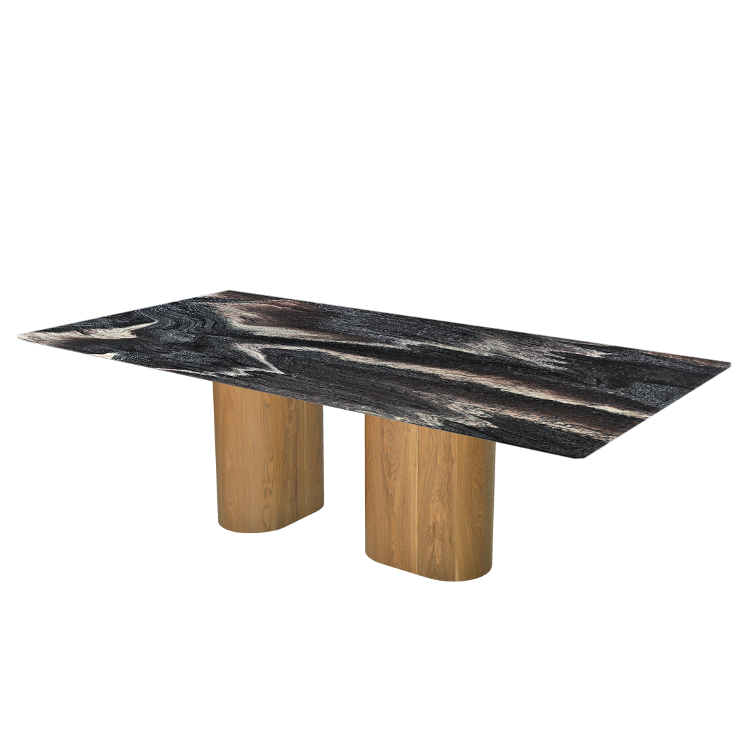 8ft Rectangular Kinawa Natural Marble Dining Table