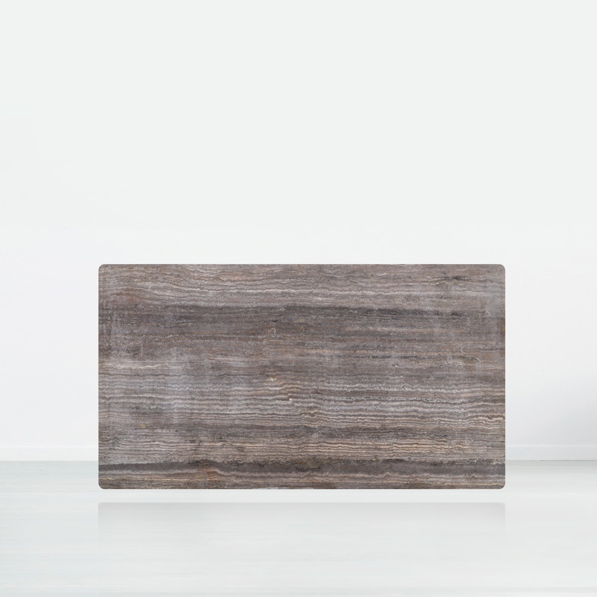 6ft Rectangular Silver Travertine Natural Marble Dining Table