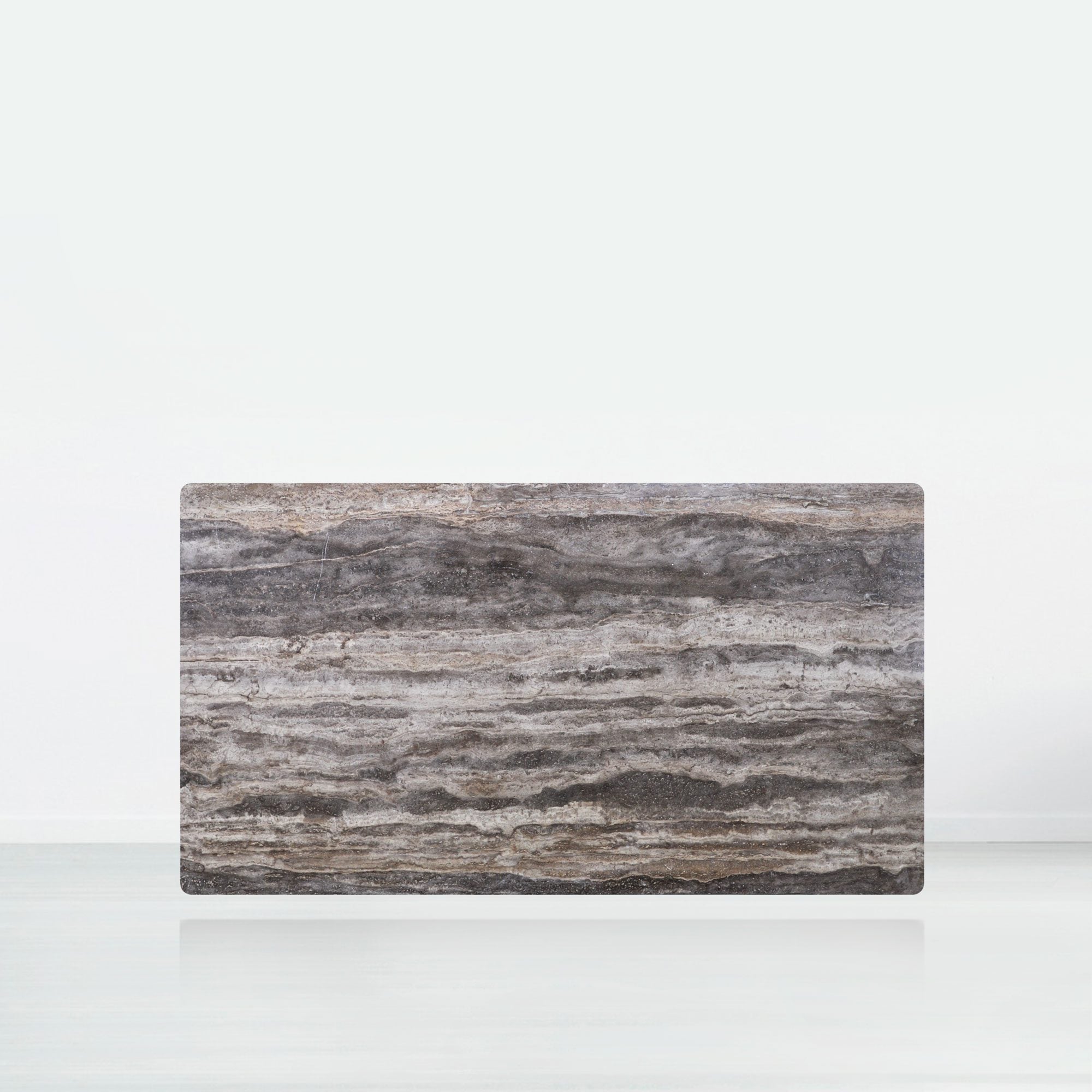 6ft Rectangular Silver Travertine Natural Marble Dining Table