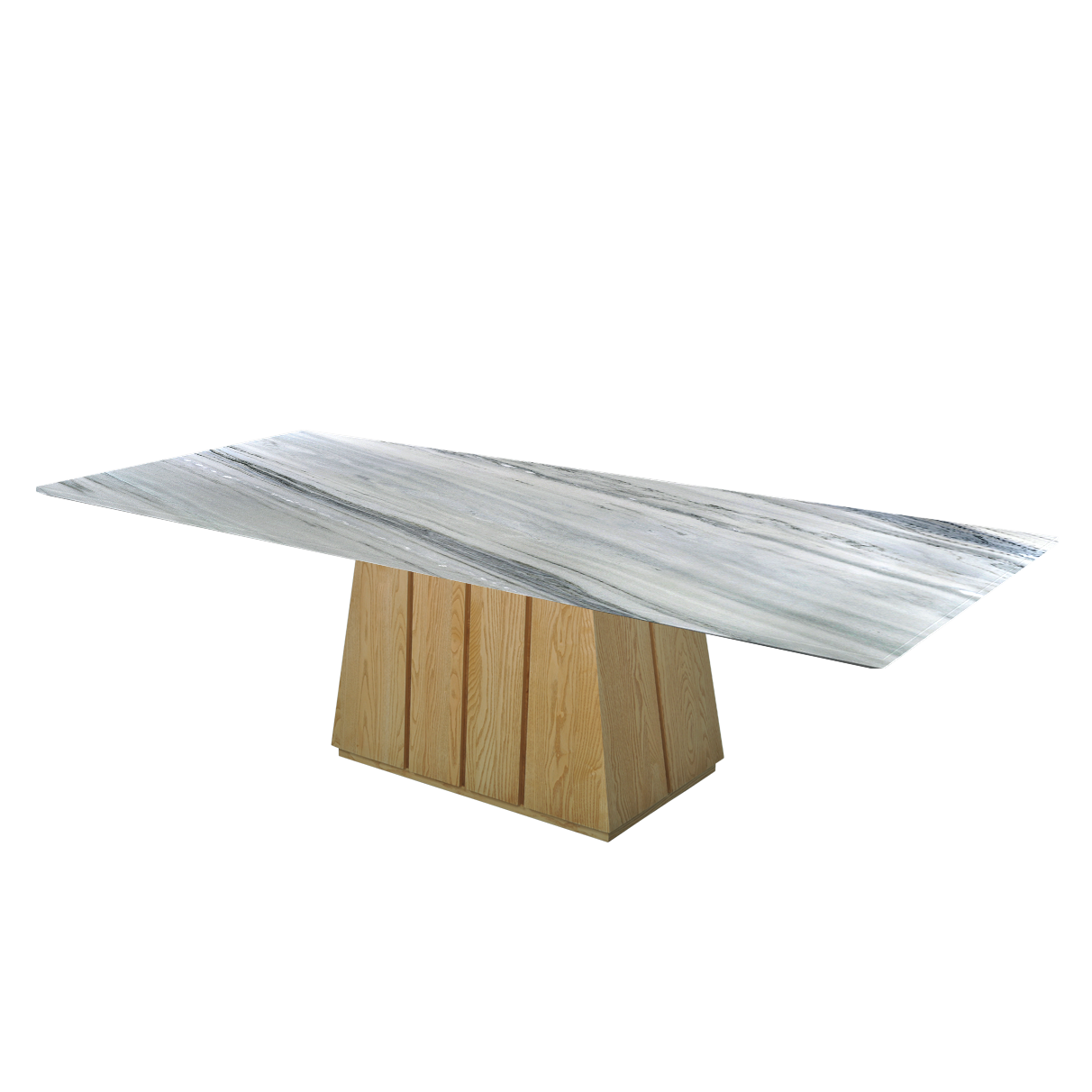 9ft Rectangular Palissandro Blue Natural Marble Dining Table