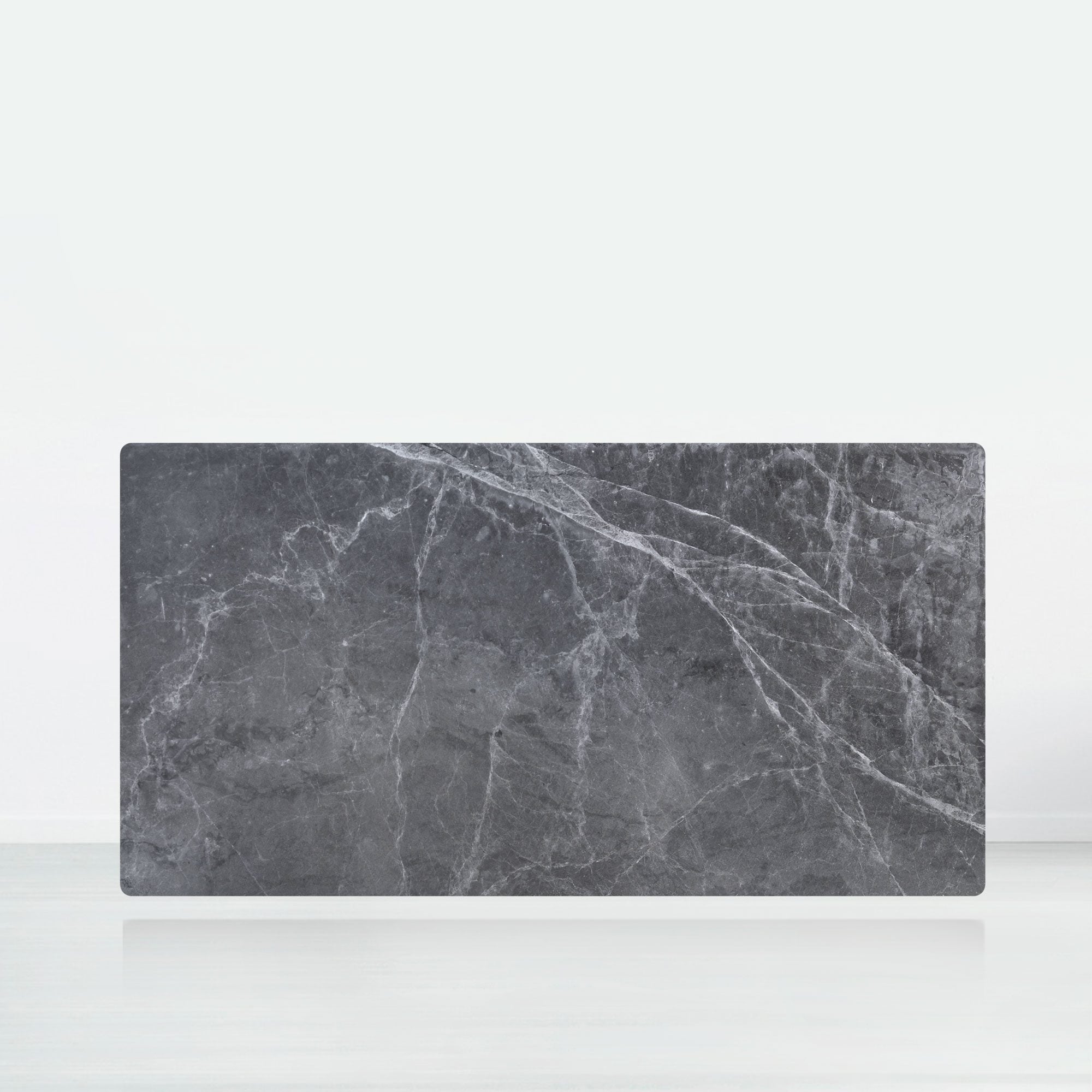 7ft Rectangular Hermes Grey Natural Marble Dining Table