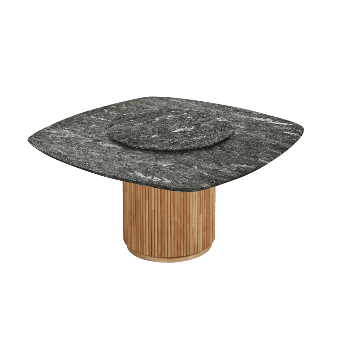 5ft Square Pearl Stone Natural Marble Dining Table
