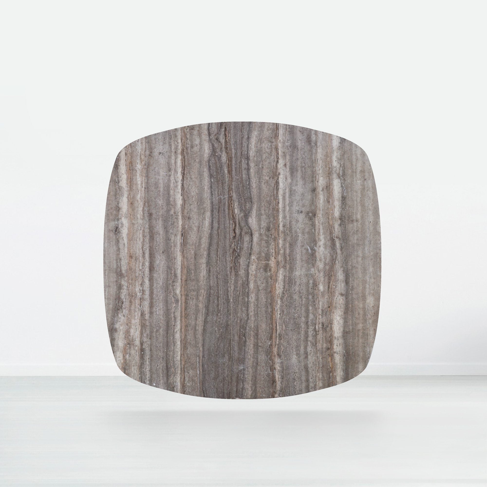 5ft Square Silver Travertine Natural Marble Dining Table
