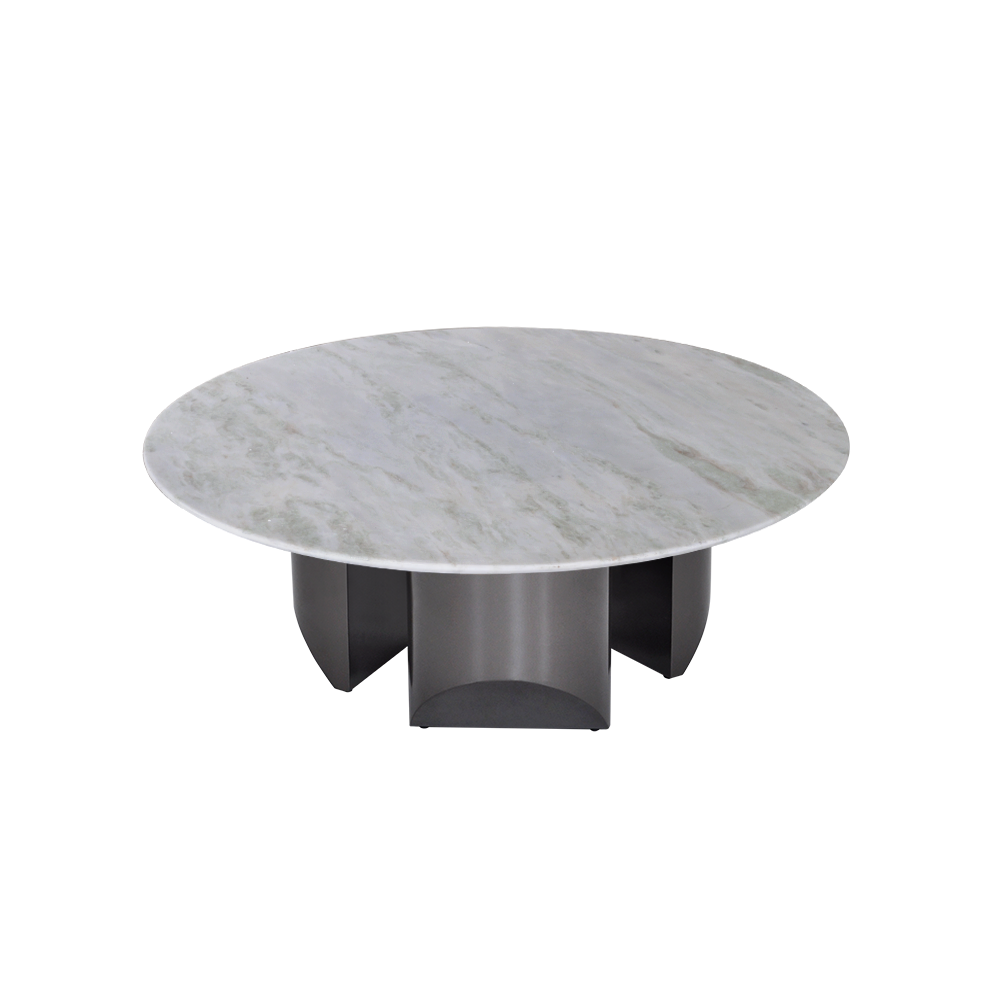 Round Norwegian Jade Natural Marble Coffee Table (1000mm)
