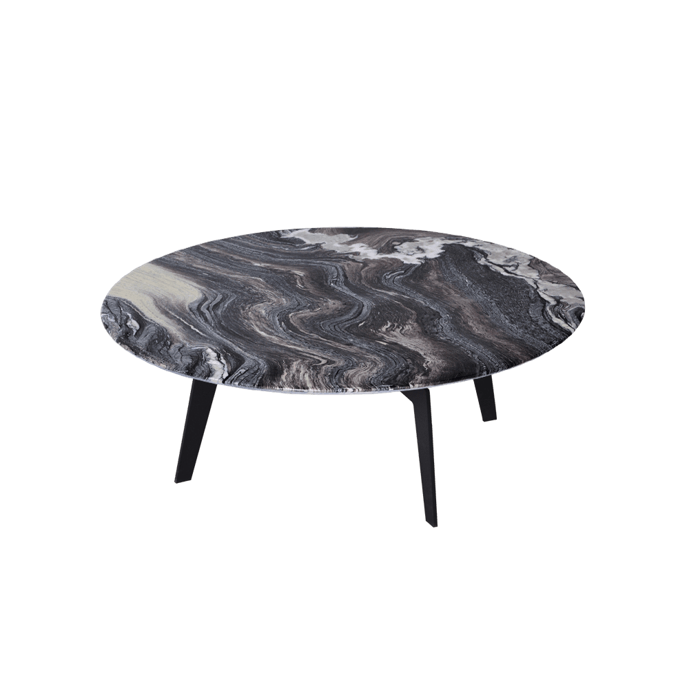Round Kinawa Natural Marble Coffee Table (1.0m)