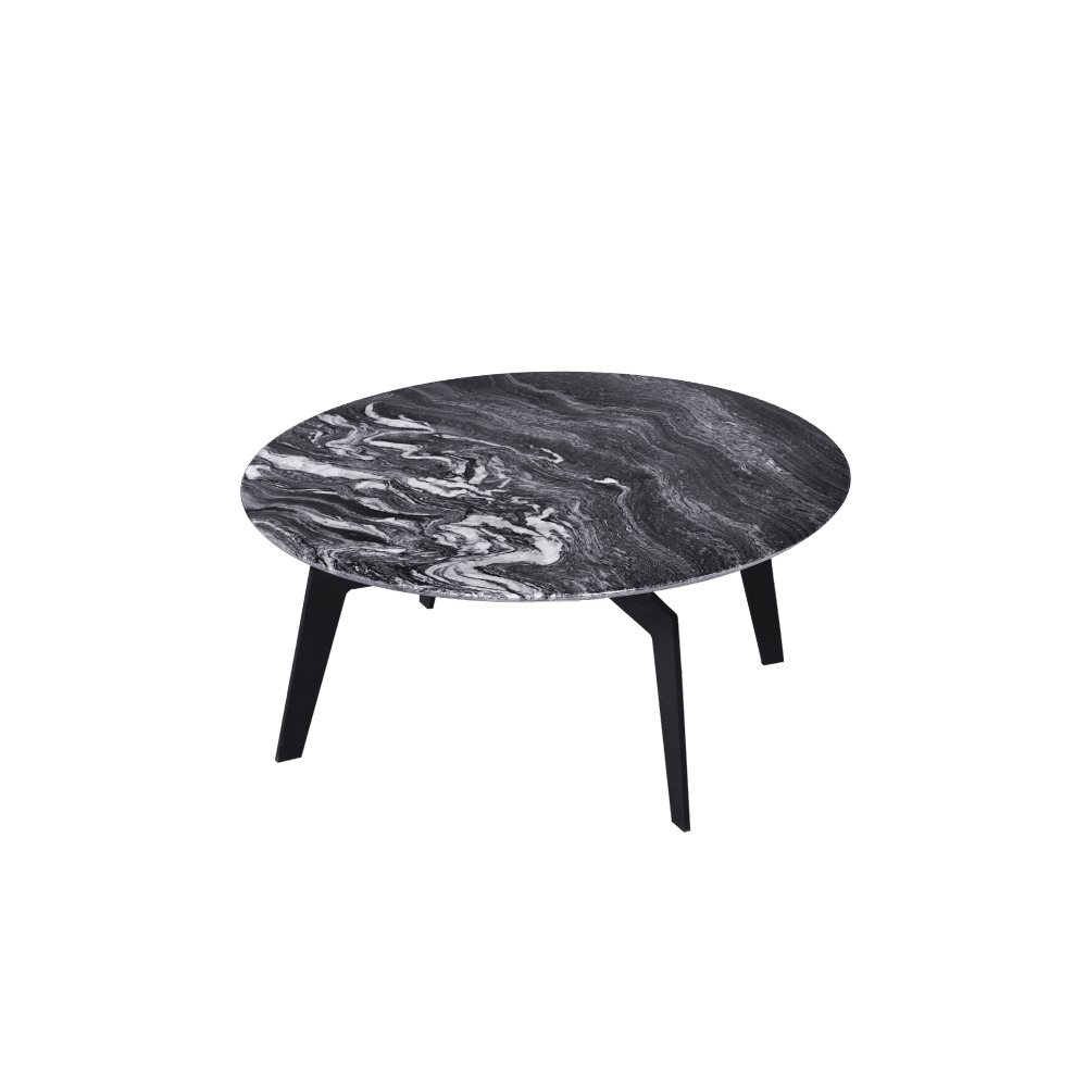 Round Kinawa Natural Marble Coffee Table (0.8m)