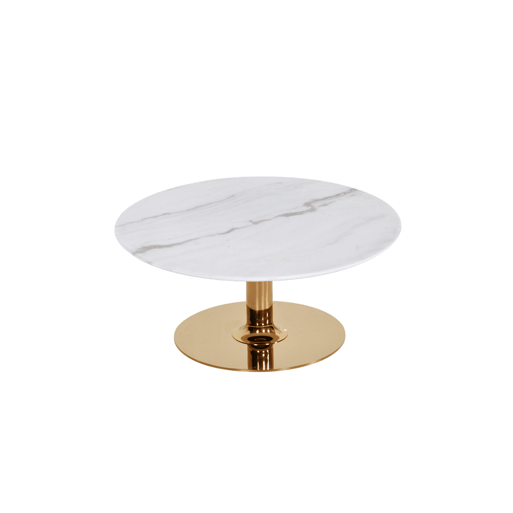 Round Venus White Natural Marble Coffee Table (0.8m)