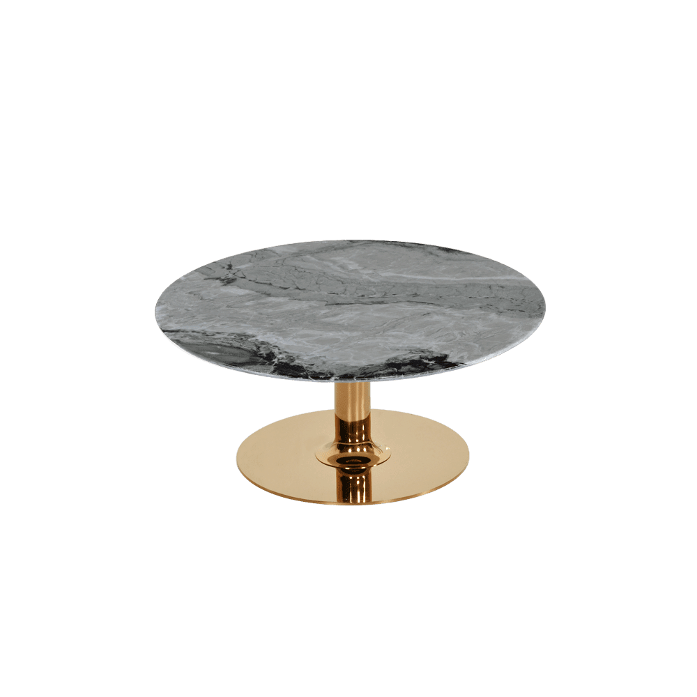 Round Forest Green Natural Marble Coffee Table (0.8m)