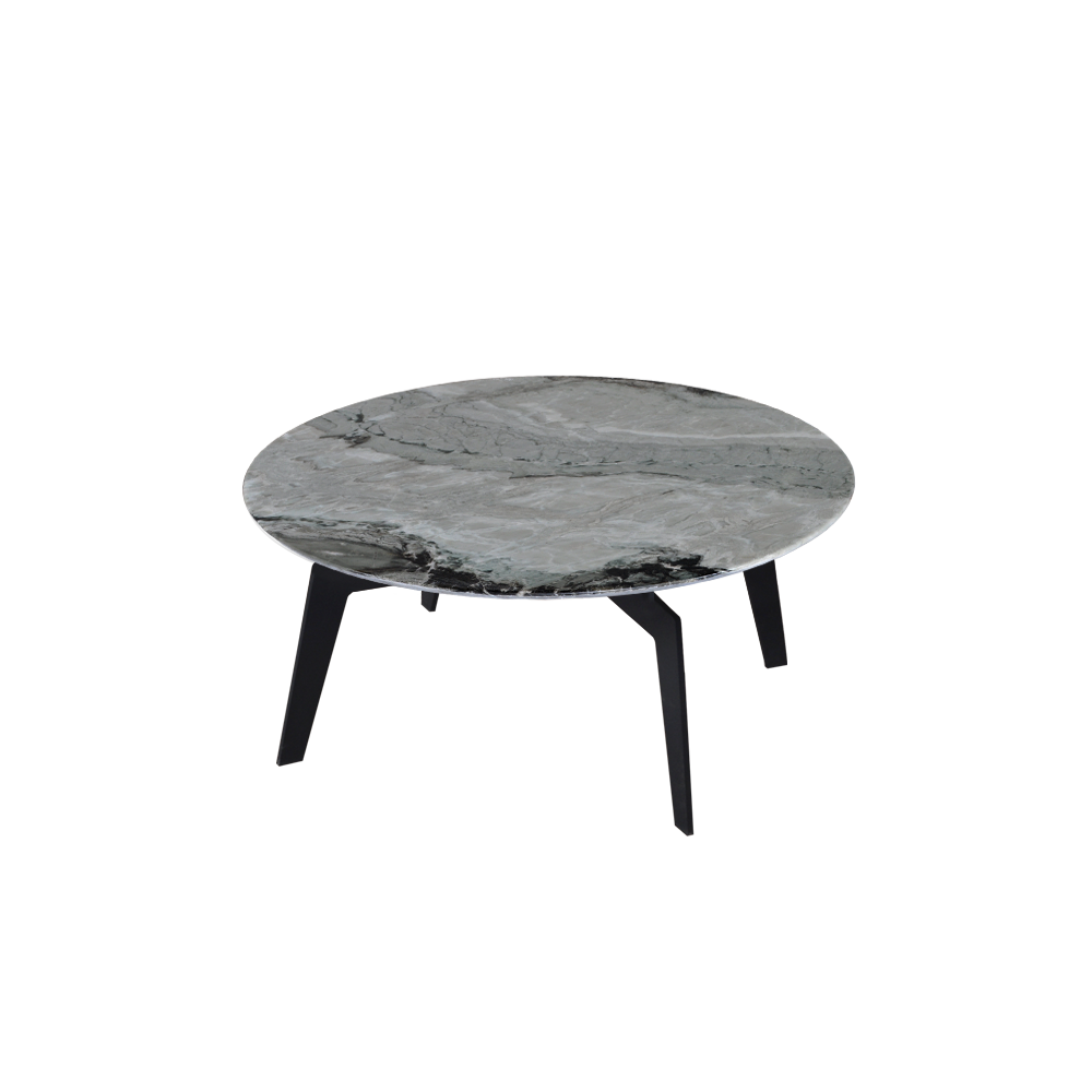Round Forest Green Natural Marble Coffee Table (800mm)