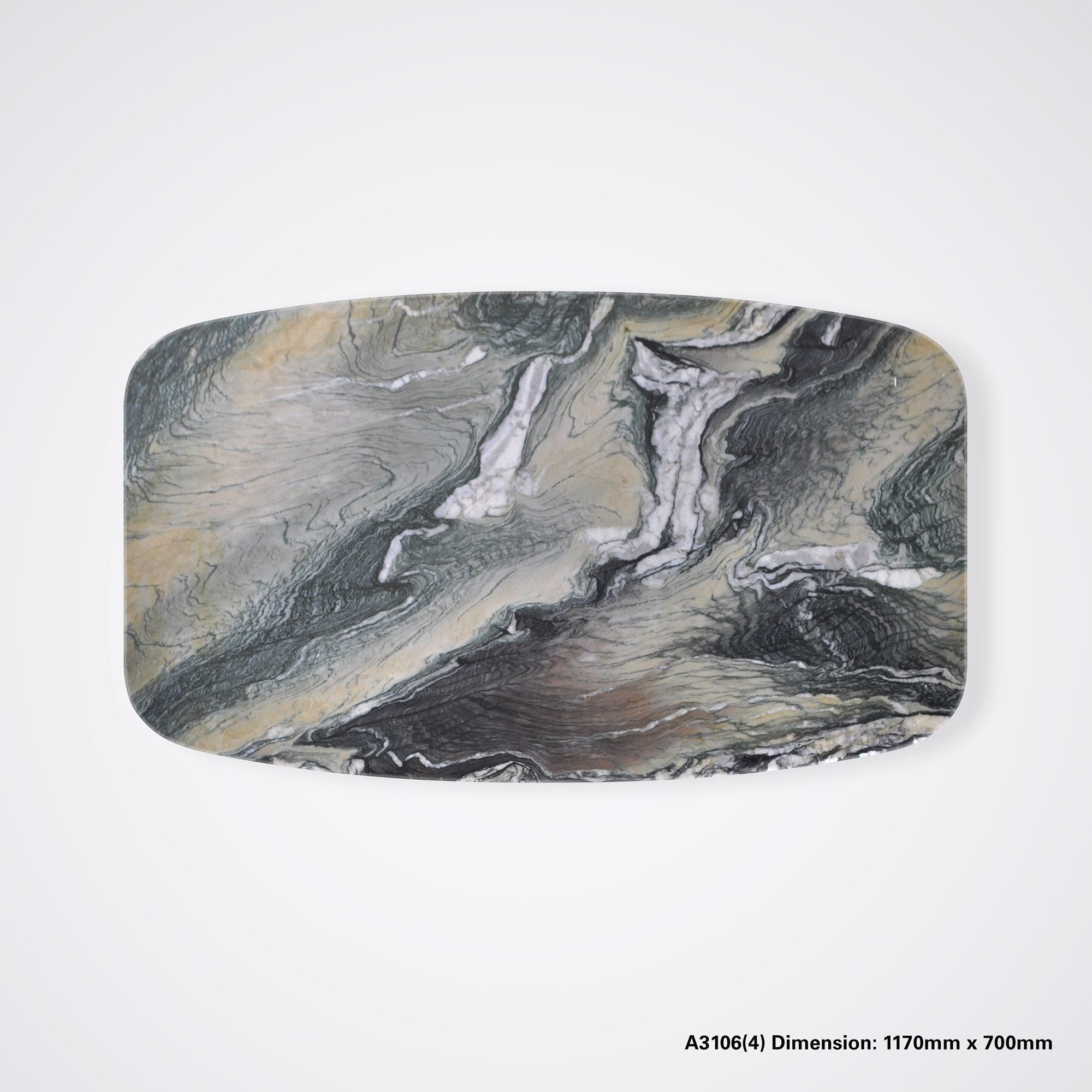 Rectangular Kinawa Natural Marble Coffee Table (1.2m x 0.7m)