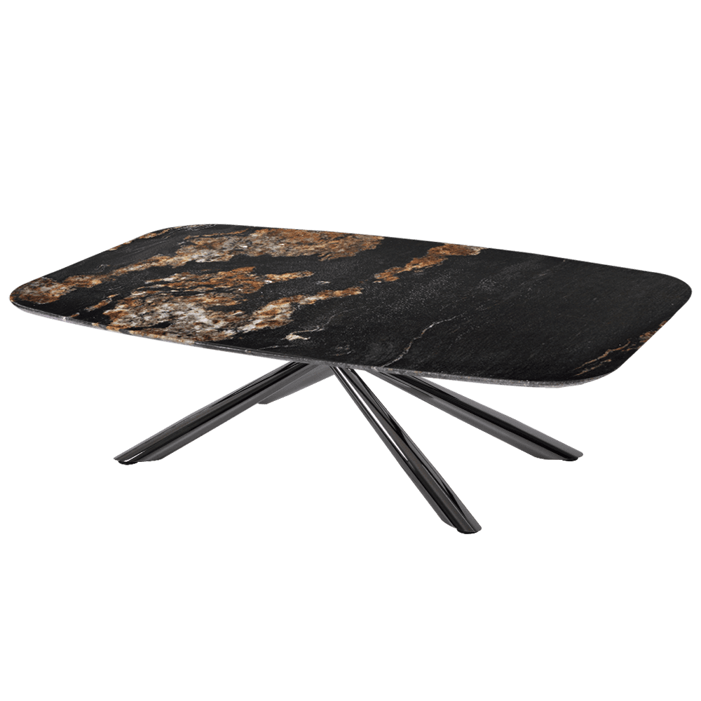 Rectangular Black Taurus Natural Marble Coffee Table (1400mm x 800mm)