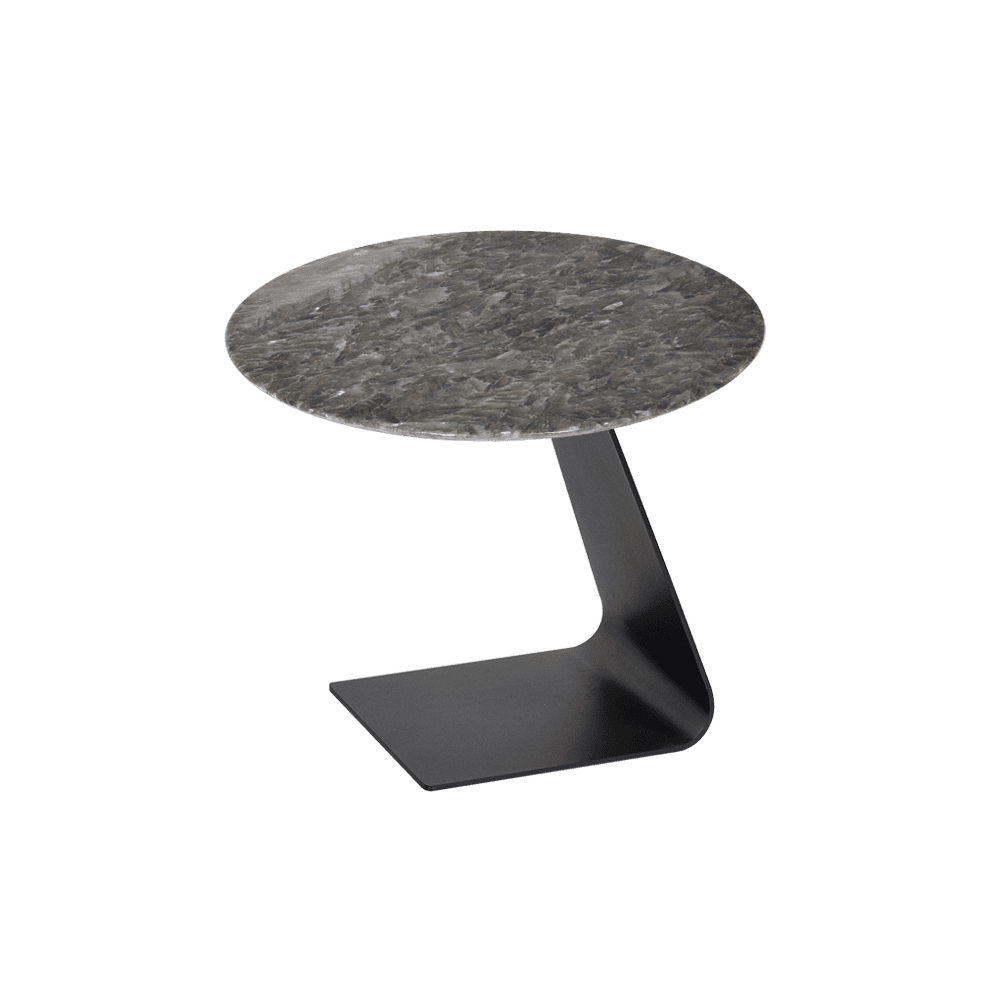 Round Pearl Stone Natural Marble Side Table (0.6m)