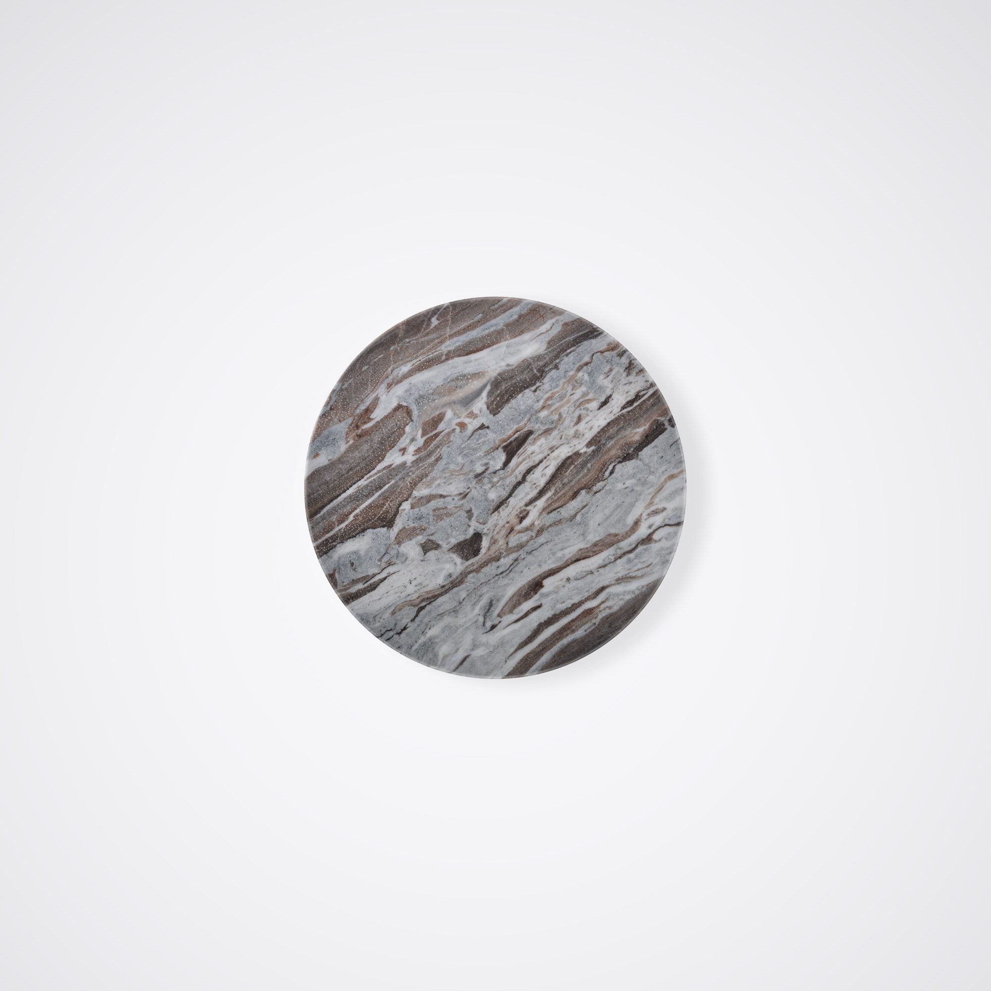 Round Toronto Brown Natural Marble Side Table (0.6m)