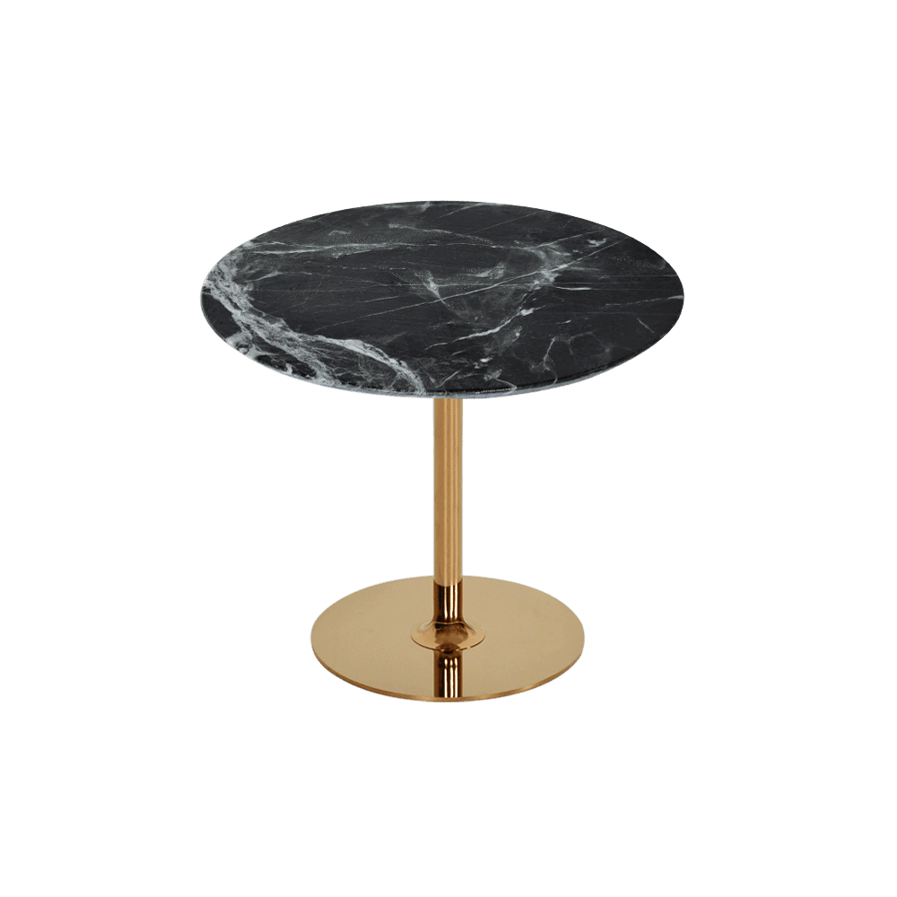 Round Verde Alpi Natural Marble Side Table (600mm)