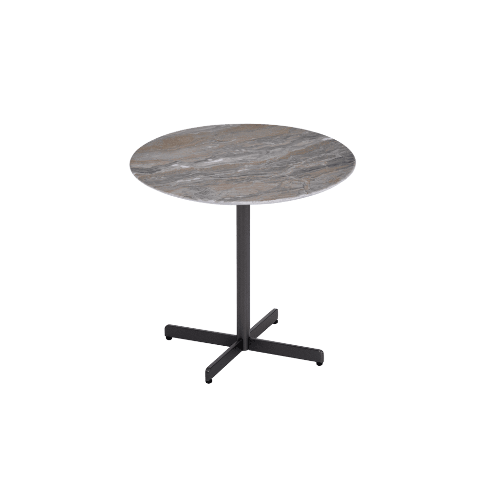 Round Venice Brown Natural Marble Side Table (500mm)