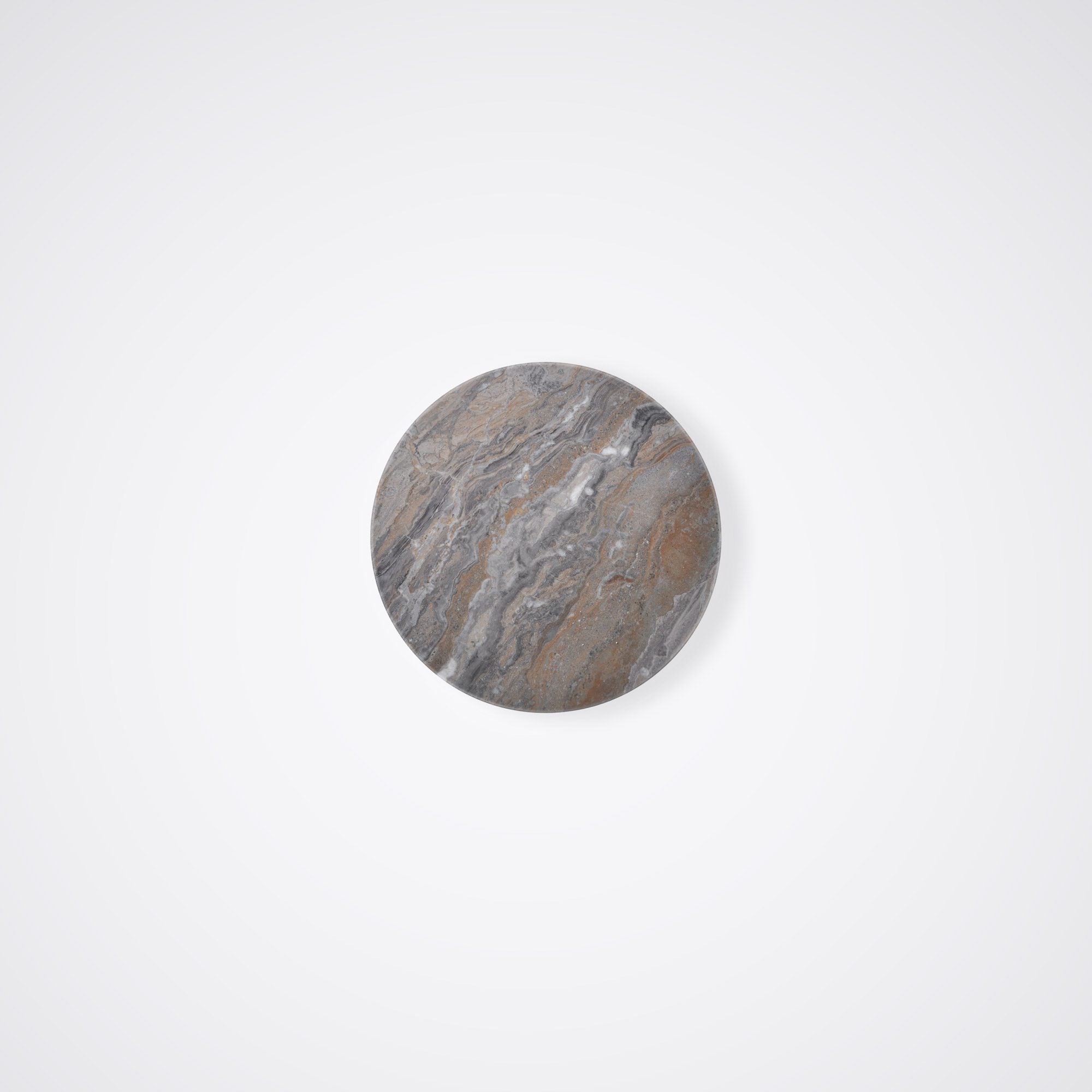 Round Venice Brown Natural Marble Side Table (0.5m)