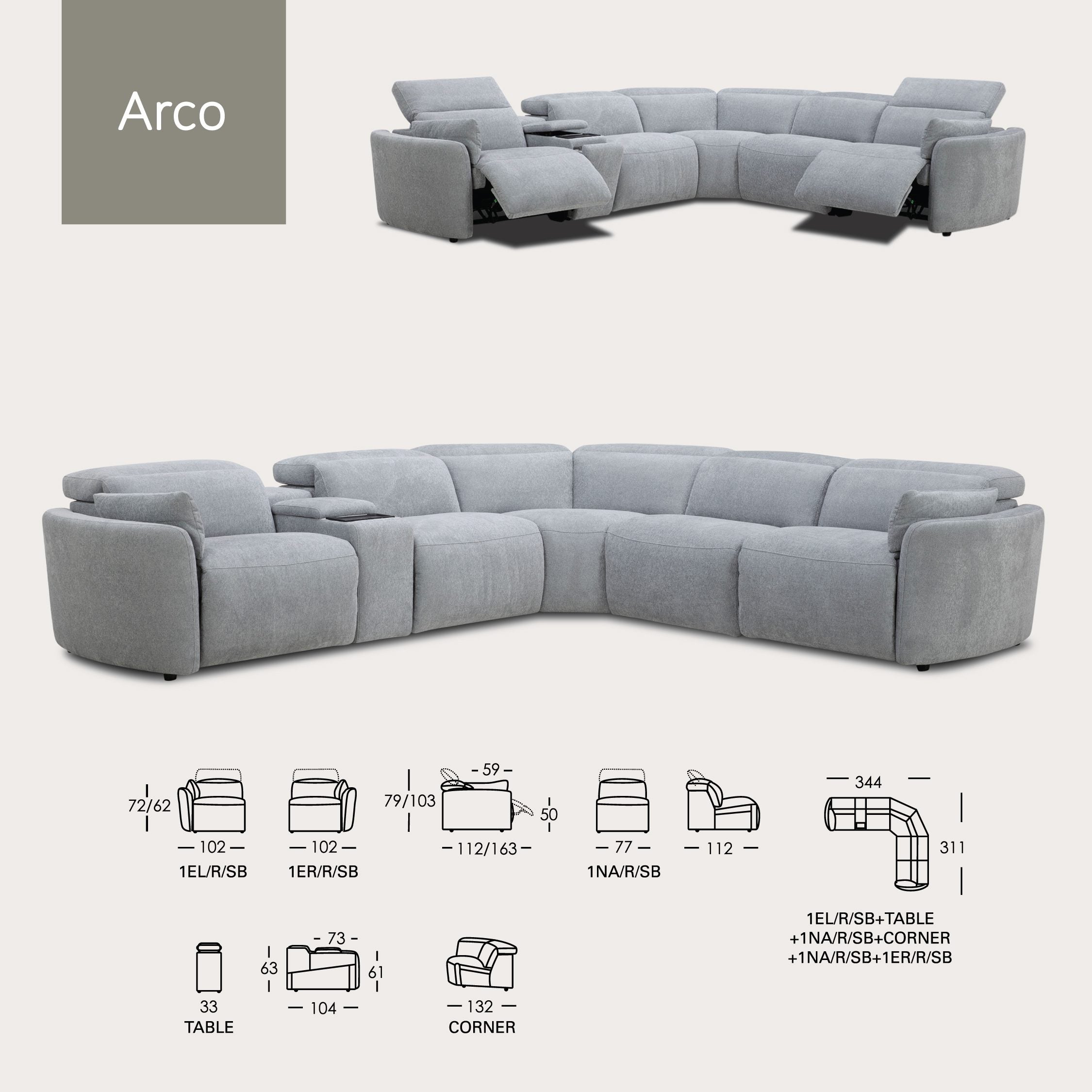 ARCO – Modern Recliner Sofa (3-Seater)