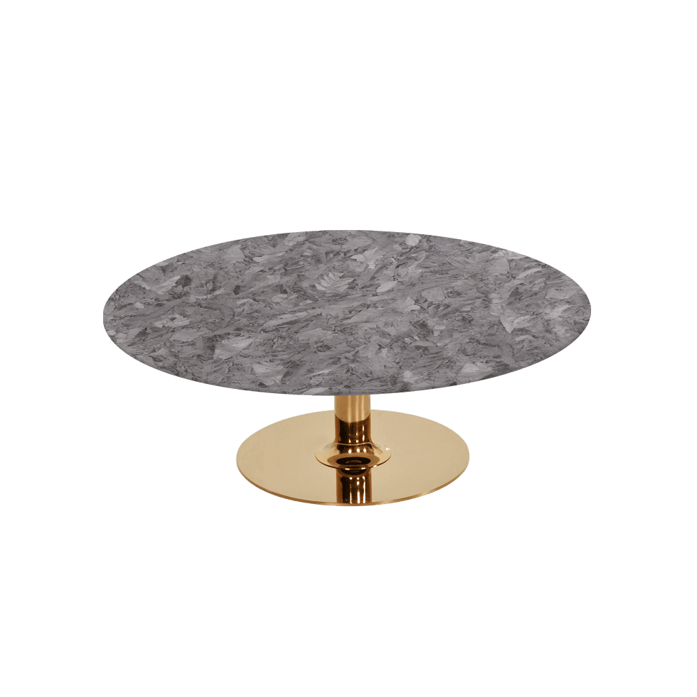 BELLA – Mix & Match Marble Coffee Table with Gold Coloured Stainless Steel Base (1000mm)