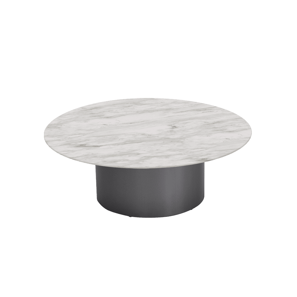 YUNA – Mix & Match Marble Coffee Table with Stainless Steel Leg (1000mm)