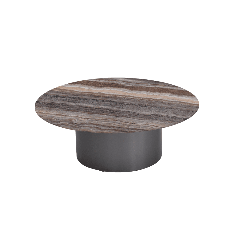 YUNA – Mix & Match Marble Coffee Table with Stainless Steel Leg (1000mm)