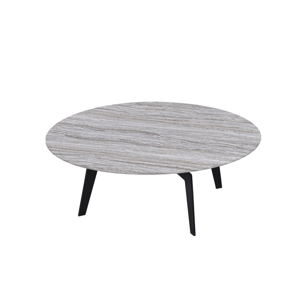 ELENA – Mix & Match Marble Coffee Table with Black Metal Leg (1000mm)