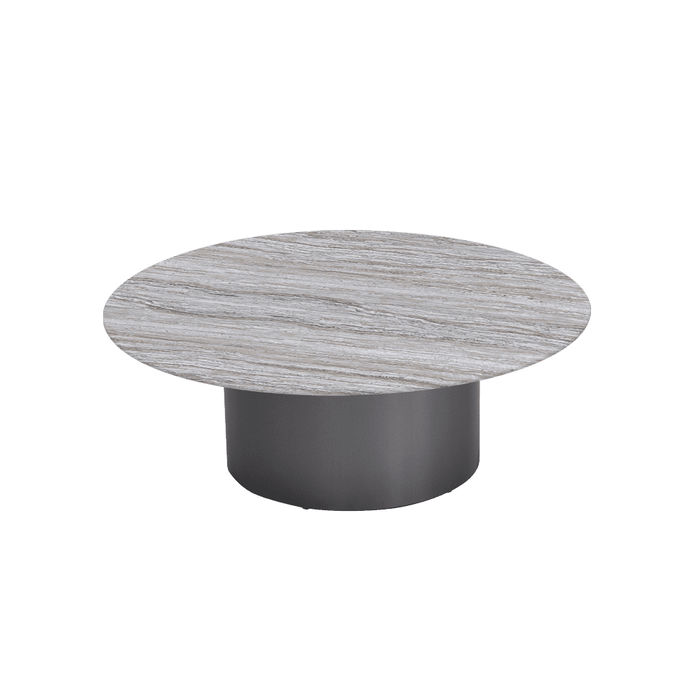 YUNA – Mix & Match Marble Coffee Table with Stainless Steel Leg (1000mm)