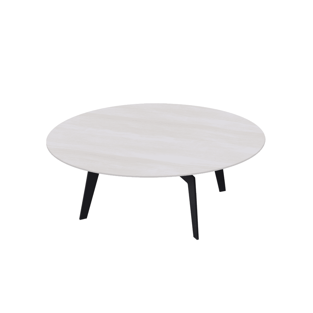 ELENA – Mix & Match Marble Coffee Table with Black Metal Leg (1000mm)