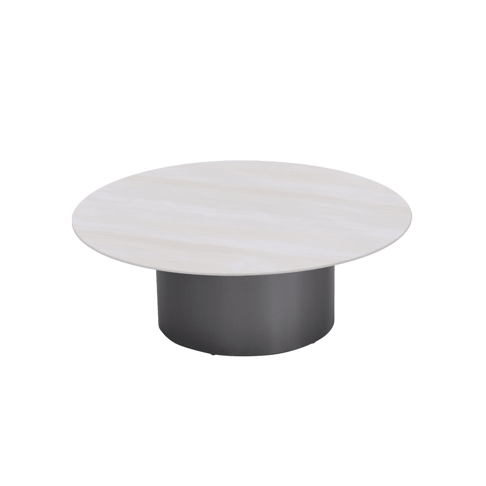 YUNA – Mix & Match Marble Coffee Table with Stainless Steel Leg (1000mm)