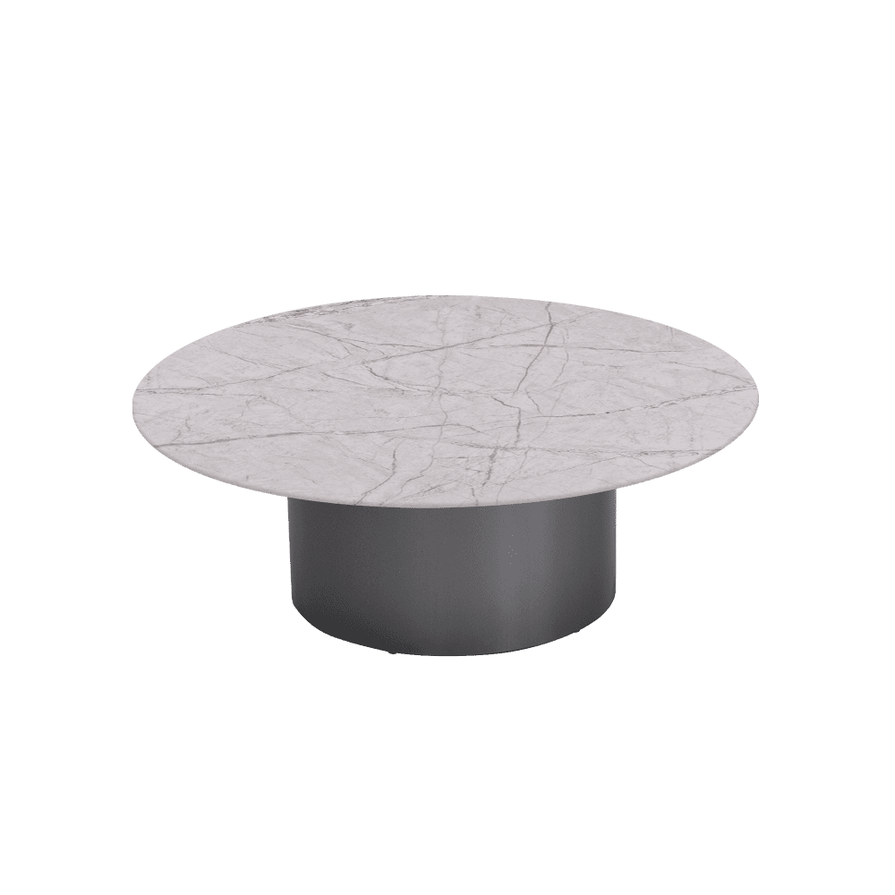 YUNA – Mix & Match Marble Coffee Table with Stainless Steel Leg (1000mm)