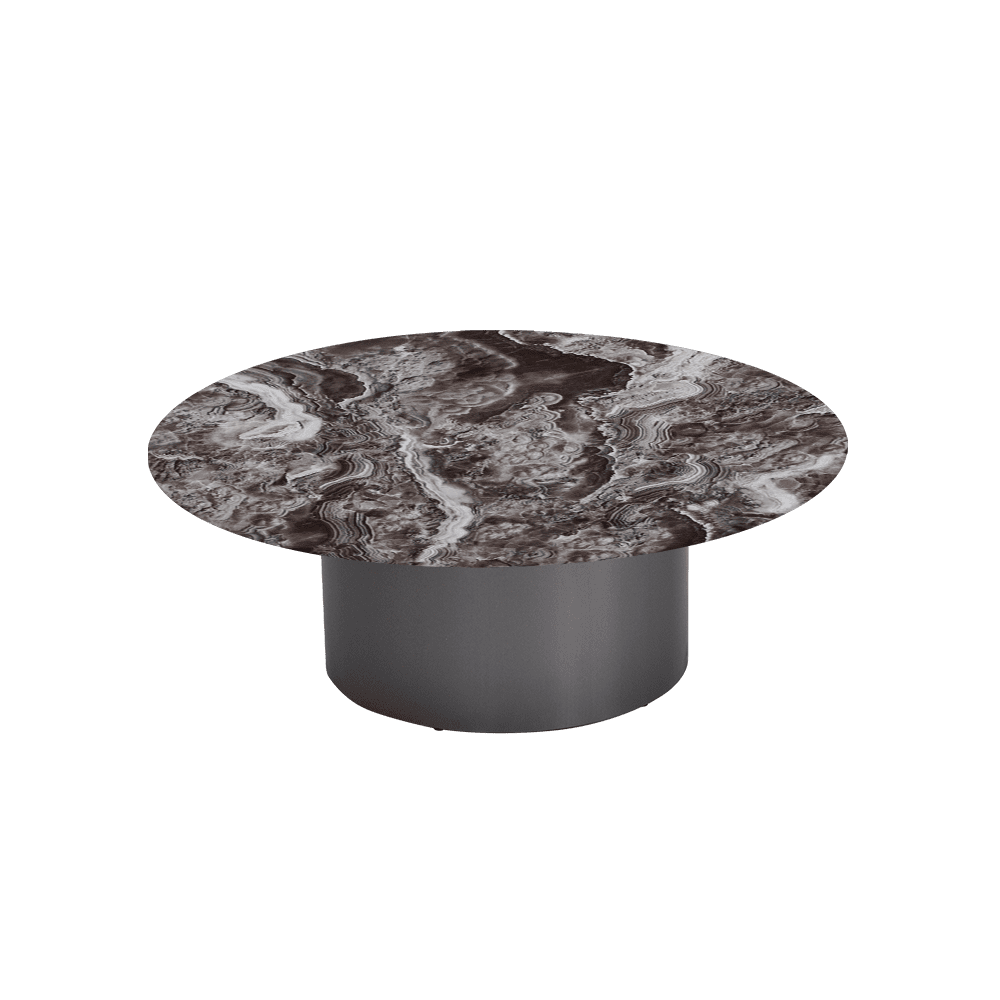 YUNA – Mix & Match Marble Coffee Table with Stainless Steel Leg (1000mm)