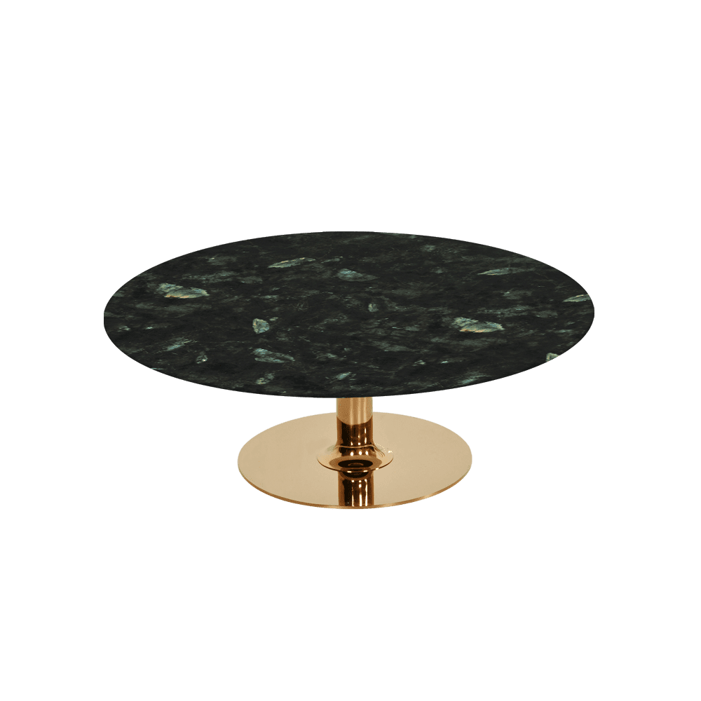 BELLA – Mix & Match Marble Coffee Table with Gold Coloured Stainless Steel Base (1000mm)