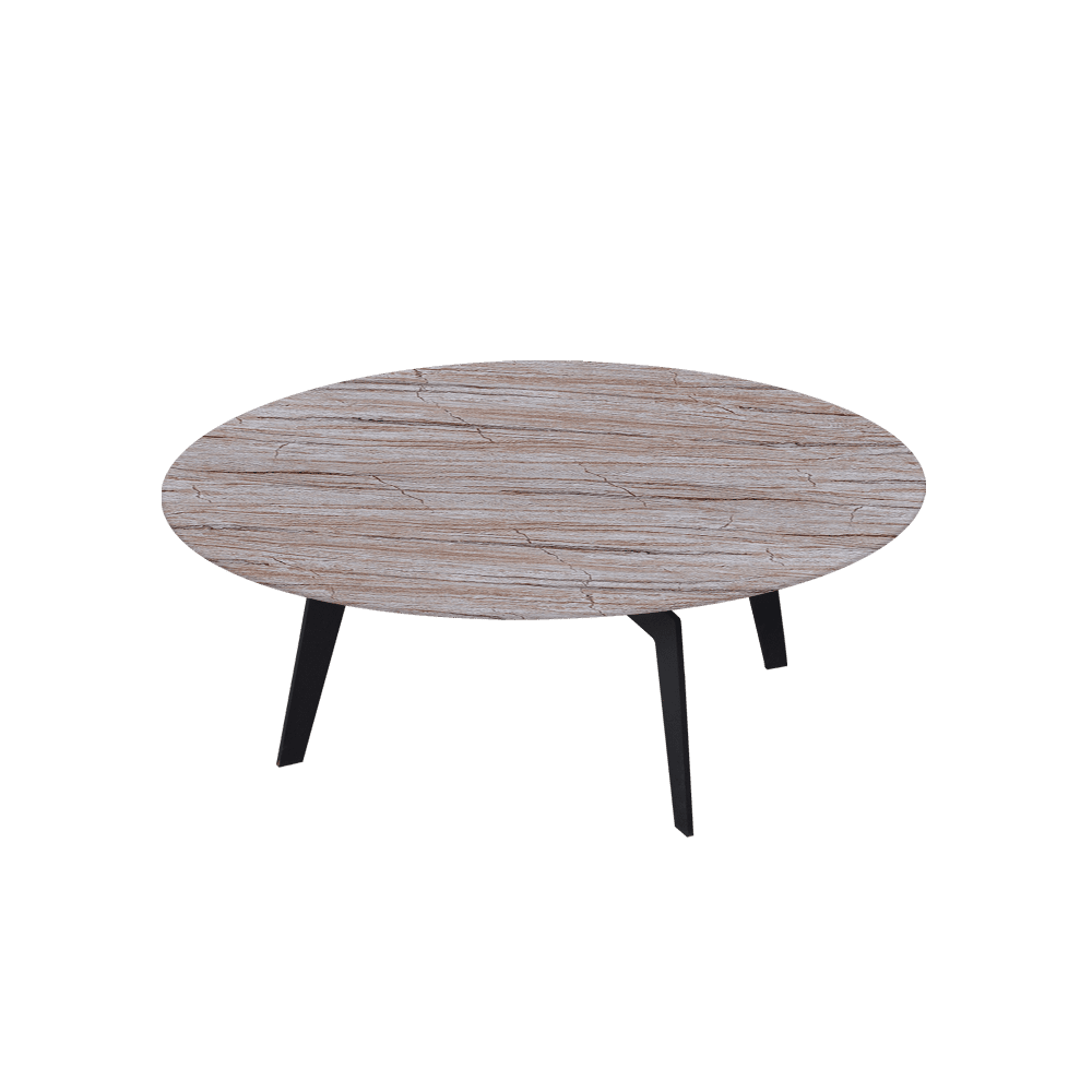 ELENA – Mix & Match Marble Coffee Table with Black Metal Leg (1000mm)