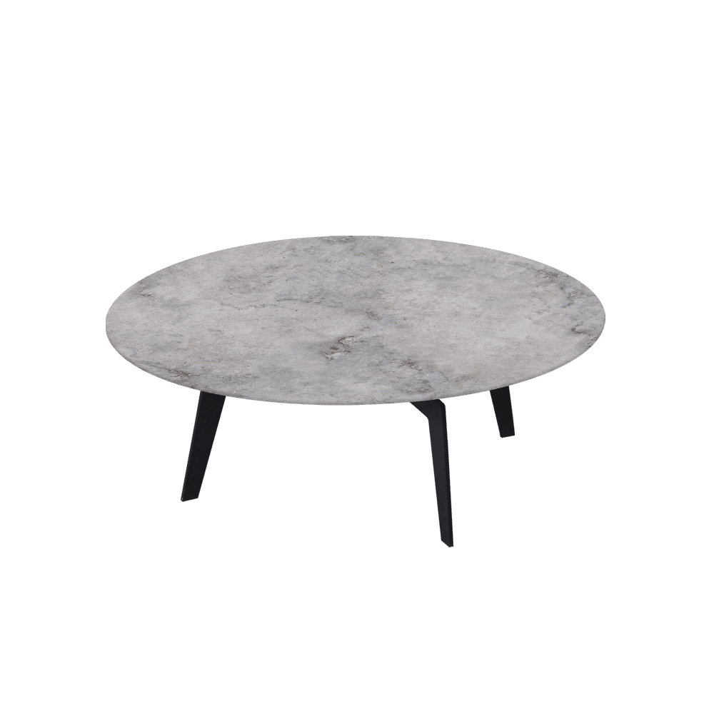 ELENA – Mix & Match Marble Coffee Table with Black Metal Leg (1000mm)