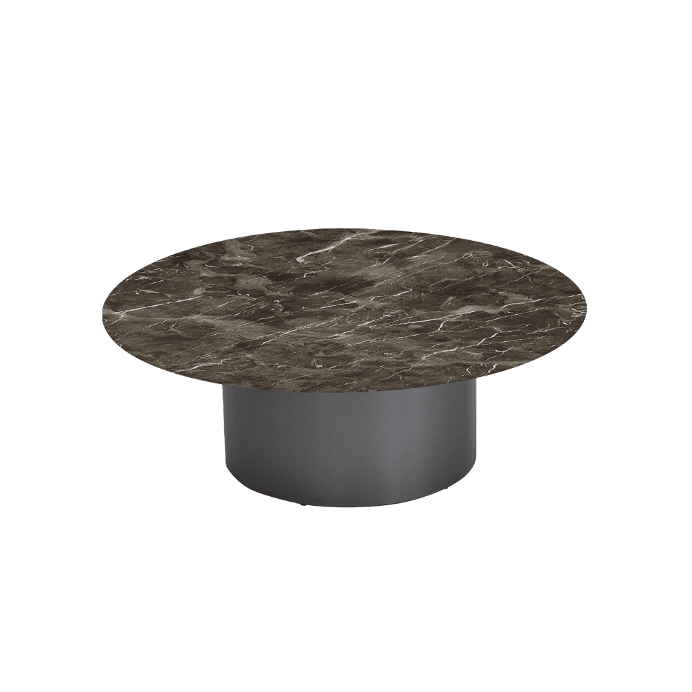 YUNA – Mix & Match Marble Coffee Table with Stainless Steel Leg (1000mm)
