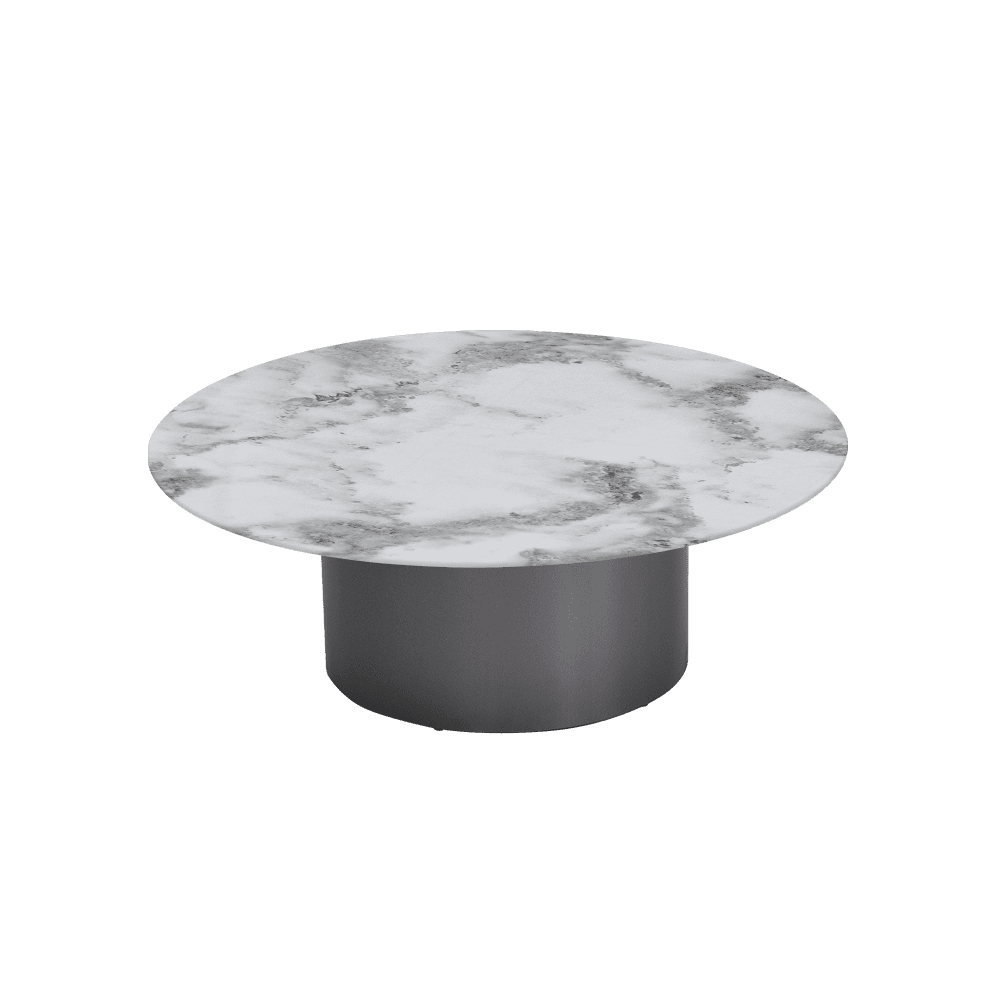 YUNA – Mix & Match Marble Coffee Table with Stainless Steel Leg (1.0m)