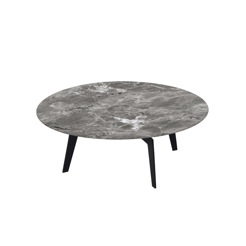 ELENA – Mix & Match Marble Coffee Table with Black Metal Leg (1.0m)