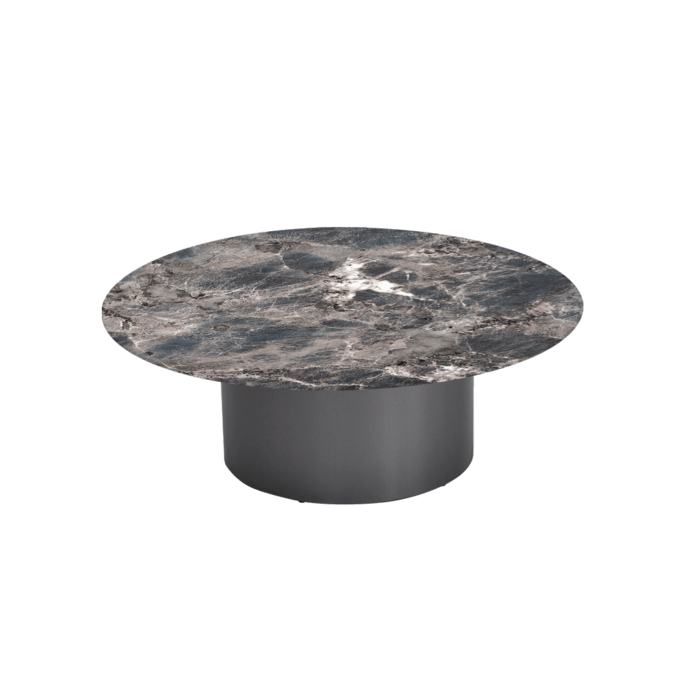 YUNA – Mix & Match Marble Coffee Table with Stainless Steel Leg (1000mm)