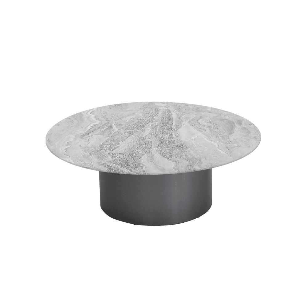 YUNA – Mix & Match Marble Coffee Table with Stainless Steel Leg (1.0m)