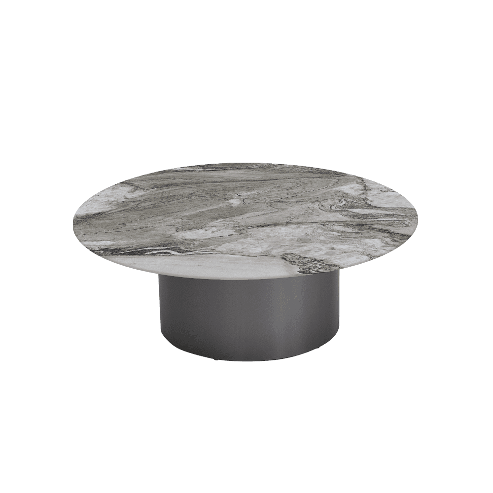 YUNA – Mix & Match Marble Coffee Table with Stainless Steel Leg (1000mm)