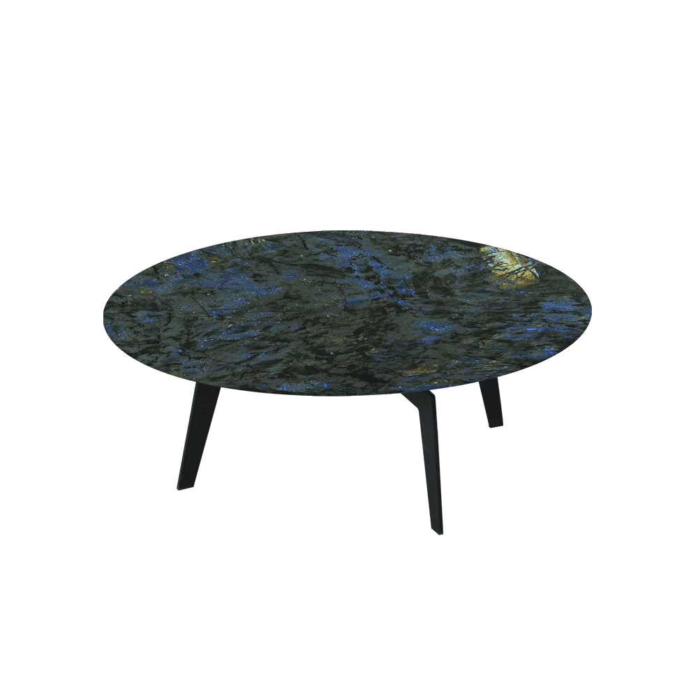 ELENA – Mix & Match Marble Coffee Table with Black Metal Leg (1000mm)