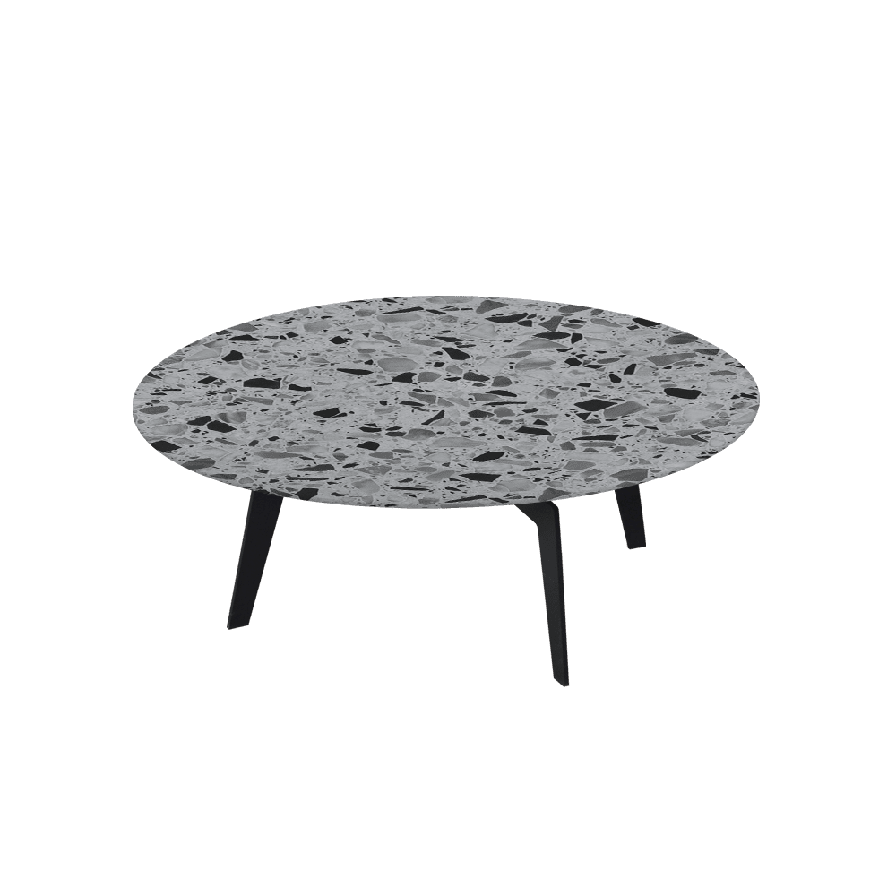 ELENA – Mix & Match Marble Coffee Table with Black Metal Leg (1000mm)