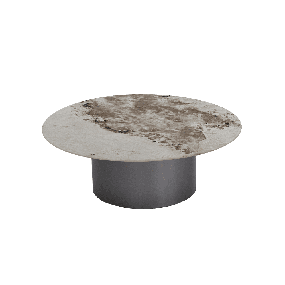 YUNA – Mix & Match Marble Coffee Table with Stainless Steel Leg (1000mm)